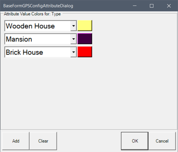 Configuring attribute colors