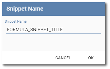 Col-Fml_Snippet_Name