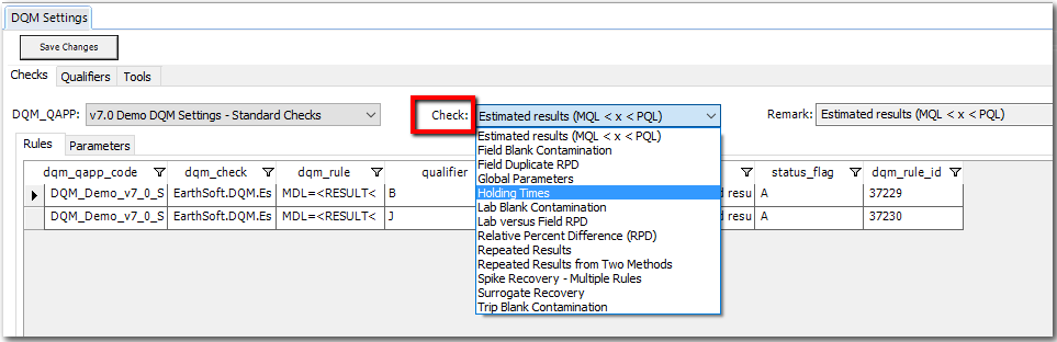 DQM_Check_drop-down_Settings